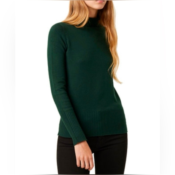 French Connection Forest Green Knit Top - Picture 1 of 6